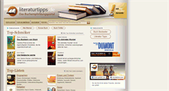 Desktop Screenshot of literaturtipps.de
