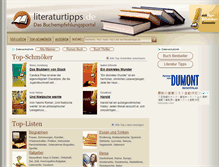 Tablet Screenshot of literaturtipps.de